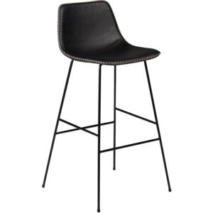 Barová židle DanForm Floss, černá ekokůže