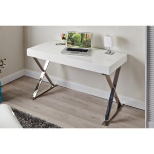 Písací stôl bez šuplíka BRACE 100 cm - biela