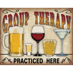 Plechová cedule: Group Therapy - 30x40 cm