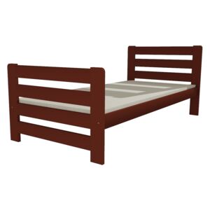 Dřevěná postel VMK 1E 90x200 borovice masiv - hnědá