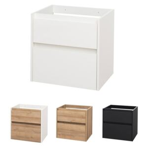 MEREO - Opto, koupelnová skříňka, černá, 2 zásuvky, 610x580x458 mm (CN940S)