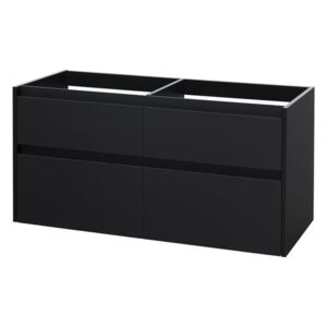 MEREO - Opto, koupelnová skříňka, černá, 2 zásuvky, 1210x580x458 mm (CN943S)