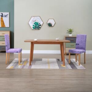 Jídelní židle 2 ks fialové polyester