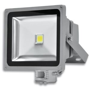 Reflektor LED s čidlem, COB, 30W, 5000 K, 2100 lm, IP44 - šedý Barva světla: Teplá bílá RLEDF02-30W/PIR/3500