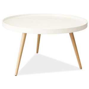 Konferenční stolek CROOS B, 45x78x78, bílá/buk