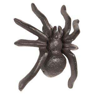 Hnědá litinová dekorace pavouk - 6*2*6 cm