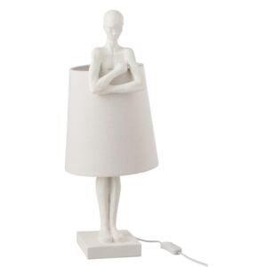 Bílá stolní lampa Figurines – Ø 23,5*58 cm