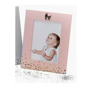Kovový dětský fotorámeček BABY FACE 13x18 růžový KPH Heisler Handelsgesellschaft mbH