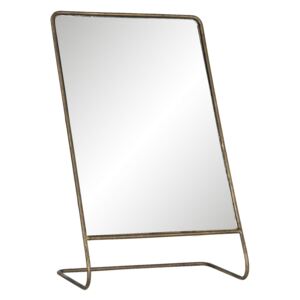Stojací vintage zrcadlo ve zlatém kovovém rámu Dianne - 22*11*36 cm