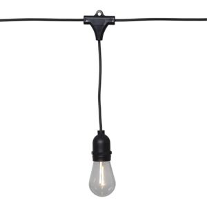 Star trading LED-Party-Kette "String Light", schwarz 10 warmwhite LED, ca. 30x4,5 cm, ca. 3,6 m, transparente Gl