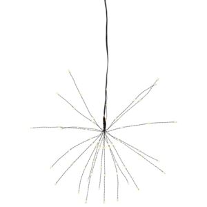 Star trading 3D-LED-Hanging star "Firework" ca. 26x26 cm, black metal, timer, battey 60 war
