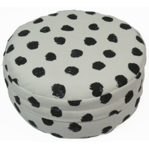 S radostí - vlastní výroba Puf Dalmatin pohankový polštář s puntíkama Velikost: ∅50 x v12 cm