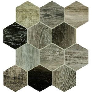 Dlažba Dom Barn Wood grey 35x37,5 cm mat DBWEM40