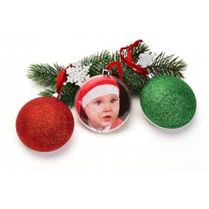 Vánoční ozdoba ve tvaru koule průměru 8,7cm červená KPH Heisler Handelsgesellschaft mbH