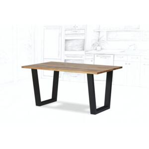 Wooded Jídelní stůl Austin z masivu DUB 160x90x76cm, Hrana stolu: Rovná