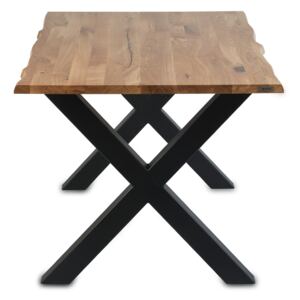 Wooded Jídelní stůl Kingston z masivu DUB 190x90x76cm, Hrana stolu: Rovná