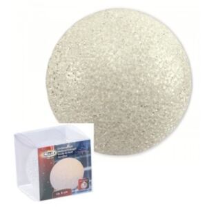 Vánoční bílá koule LED 8cm