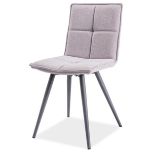 Jídelní čalouněná židle v šedé barvě s elegantním prošíváním KN1026