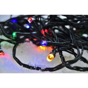 Solight LED venkovní vánoční řetěz, 500 LED, 50m, přívod 5m, 8 funkcí, časovač, IP44, vícebarevný 1V05-M