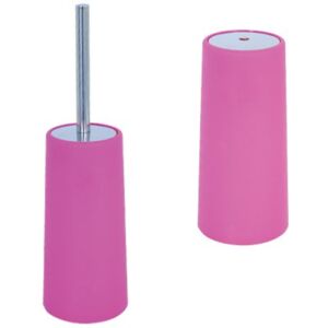 WC štětka - plast + nerez - pink