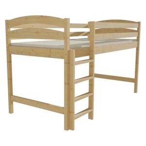 Patrová zvýšená postel ZP 001 80 x 180 cm surové dřevo