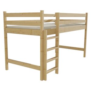 Patrová zvýšená postel ZP 002 80 x 180 cm surové dřevo