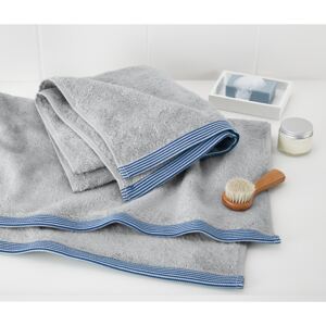 Froté ručníky, 2 ks, kombinace šedé a modré