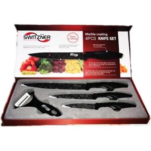 SWITZNER SW-7777-BLK 4dílná sada nožů černá