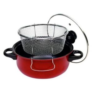 Pronett XR288 Fritovací hrnec na smažení s košíkem a skleněným víkem 28 cm