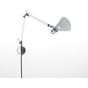 Artemide A010900 + A025150 Tolomeo Micro Parete Halo, designové nástěnné svítidlo s vypínačem, 1x60W E14, hliník, max. 74cm