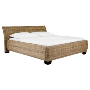 Ratanová manželská postel Bali Komfort šedá: 180x200