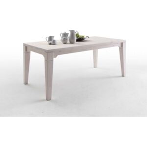 Dřevěný jídelní stůl z borovice Hancock: Bílá 180x90