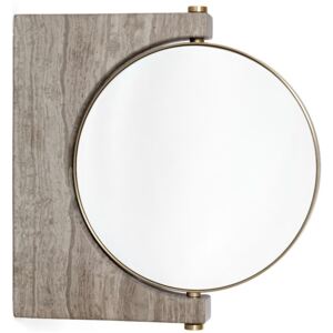 Hnědé mramorové nástěnné zrcadlo MENU PEPE