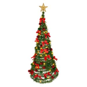 Umělý vánoční stromek Pop-up, zeleno/červený, 120 cm