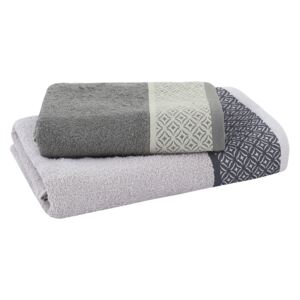 Set ručníku a osušky NAXOS tmavě šedý
