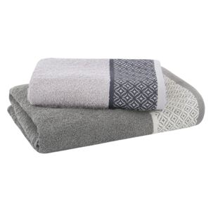Set ručníku a osušky NAXOS světle šedý