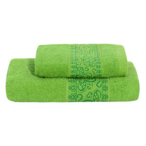 Set ručníku a osušky KEFALA zelený