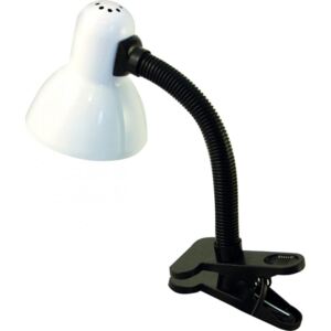 Velamp CHARLESTON Stolní lampa s klipem E27, bílá