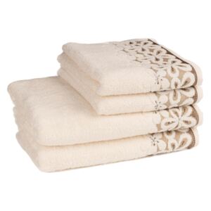 Bavlněný ručník / osuška Bella - krémová - Krémová - 50*90 cm