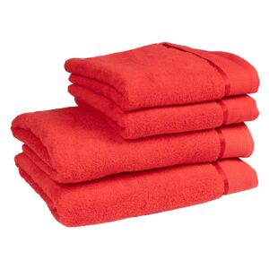 Bavlněný ručník / osuška z mikro bavlny- červená - Červená - 50*90 cm