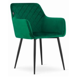 Sametová židle Copenhagen zelená