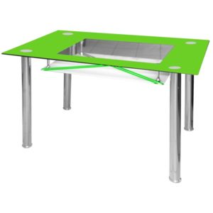 Jídelní stůl skleněný F056 zelený