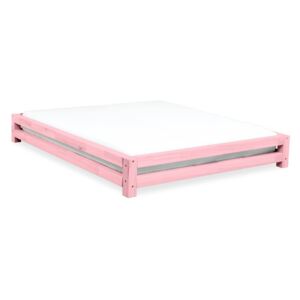 Benlemi Dvoulůžková postel Japa 160x200 cm Barva: Růžová