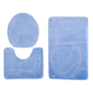 Koupelnové předložky 1001 modré 3 ks, Velikosti 50x80cm