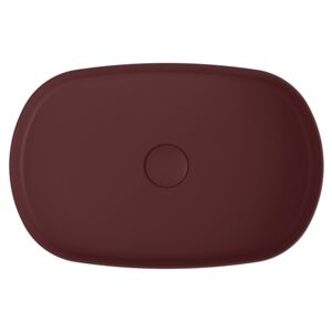 INFINITY OVAL keramické umyvadlo na desku, 55x36 cm, maroon red 10NF65055-2R