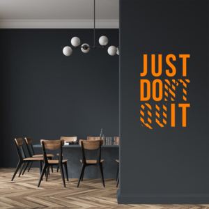 GLIX Just do it - samolepka na zeď Oranžová 30x20 cm