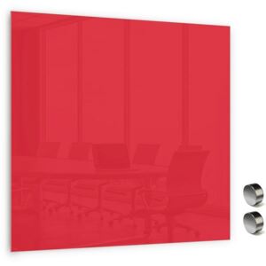 Skleněná magnetická tabule MEMOBOARDS 45x45 cm červená