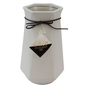 Home Elements Keramická váza 23*13*13 cm - různé barvy Barva: bílá