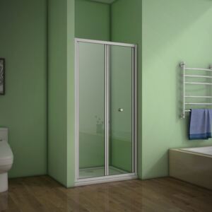 D‘Eluxe Sprchové dveře BIFOLD OJ12 90x185cm, zalamovací, čiré sklo, 6mm