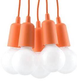 Sollux Lighting Závěsná lampa - Diego 5 - oranžová